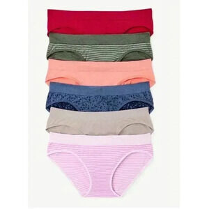 Joyspun Women's Seamless Bikini Panties 6 Pair New